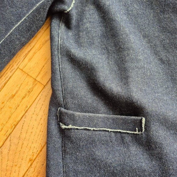 Puella Denim Look Knit Jacket Blazer Coat S/M - Picture 3 of 14